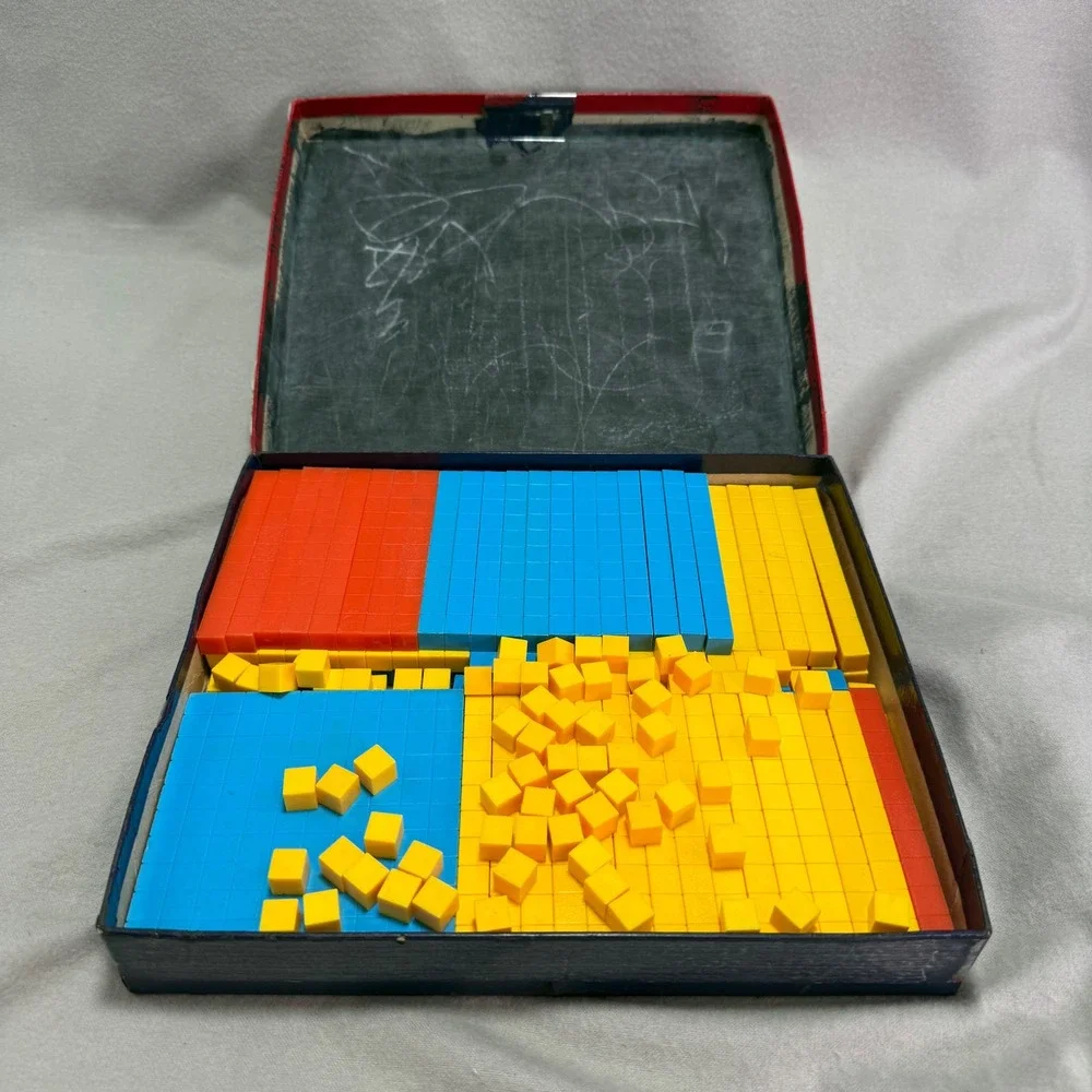 Base 10 Blocks Math Manipulatives Learning Set Cuisenaire Unit Cubes Rods Flats